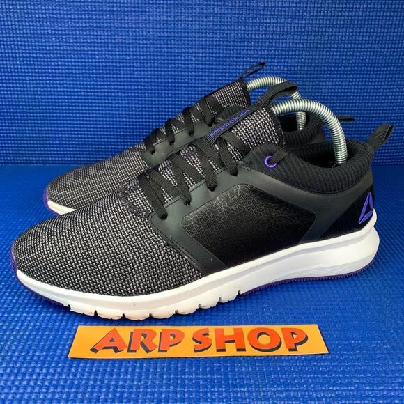 🔴 REEBOK PRINT ATHLUX SHATTER
 Women`s Size 9 Black White Running Shoes CN5928 - Picture 1 of 8